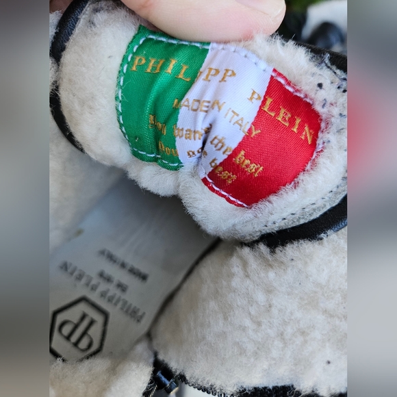 PHILIPP PLEIN Studded Leather Snow Boots kids - Picture 4 of 13